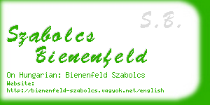 szabolcs bienenfeld business card